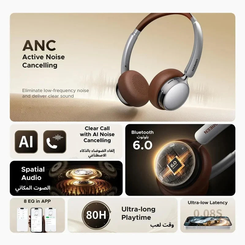 Ugreen Headset Studio Plus HP207 BT 6.0, 75629