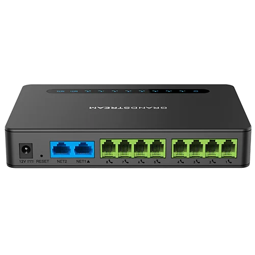 Grandstream HT818 V2 Gateway VoIP de 8 Puertos FXS con Router NAT Gigabit