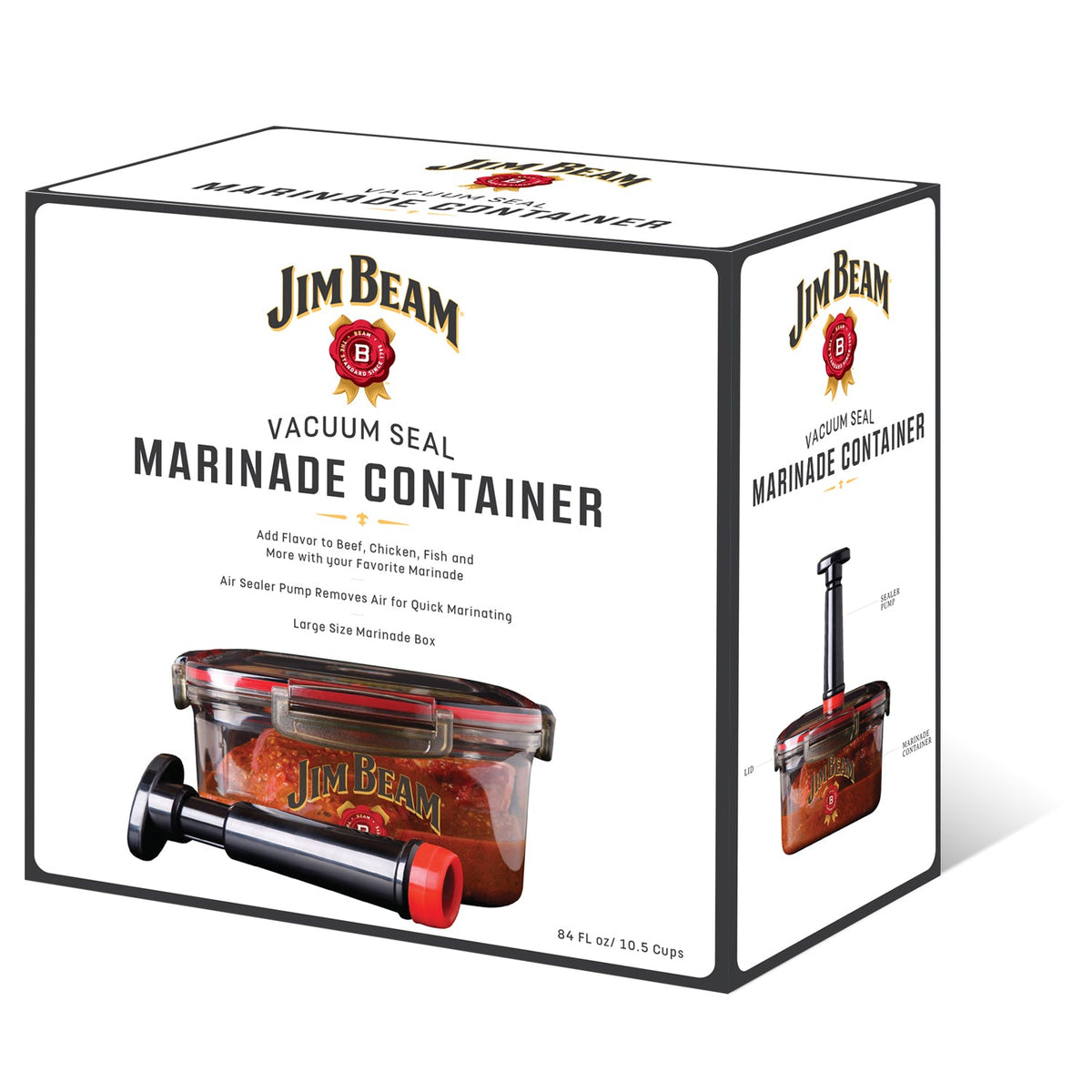 JIMBEAN Marinador al Vacío para Carnes - vista con bomba de aire
