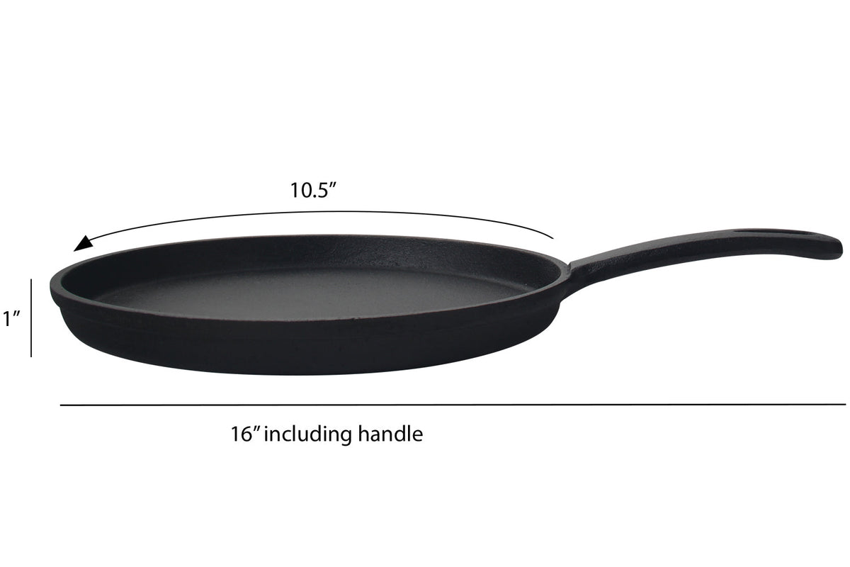 JIMBEAN Comal de Hierro Fundido 10.25 pulgadas - dimensiones del producto