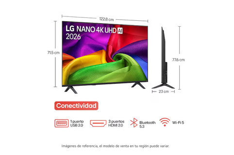 LG 55NU850BPSA Televisor Smart 55" NANO 4K UHD AI webOS 26