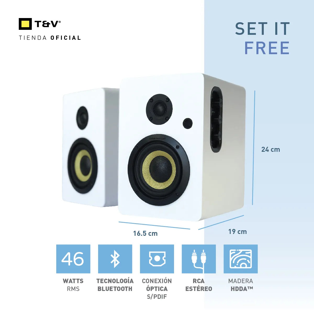 Sistema de Altavoces 2.0 Thonet & Vander VERTRAG BT HOME CINEMA™, HK096-03274