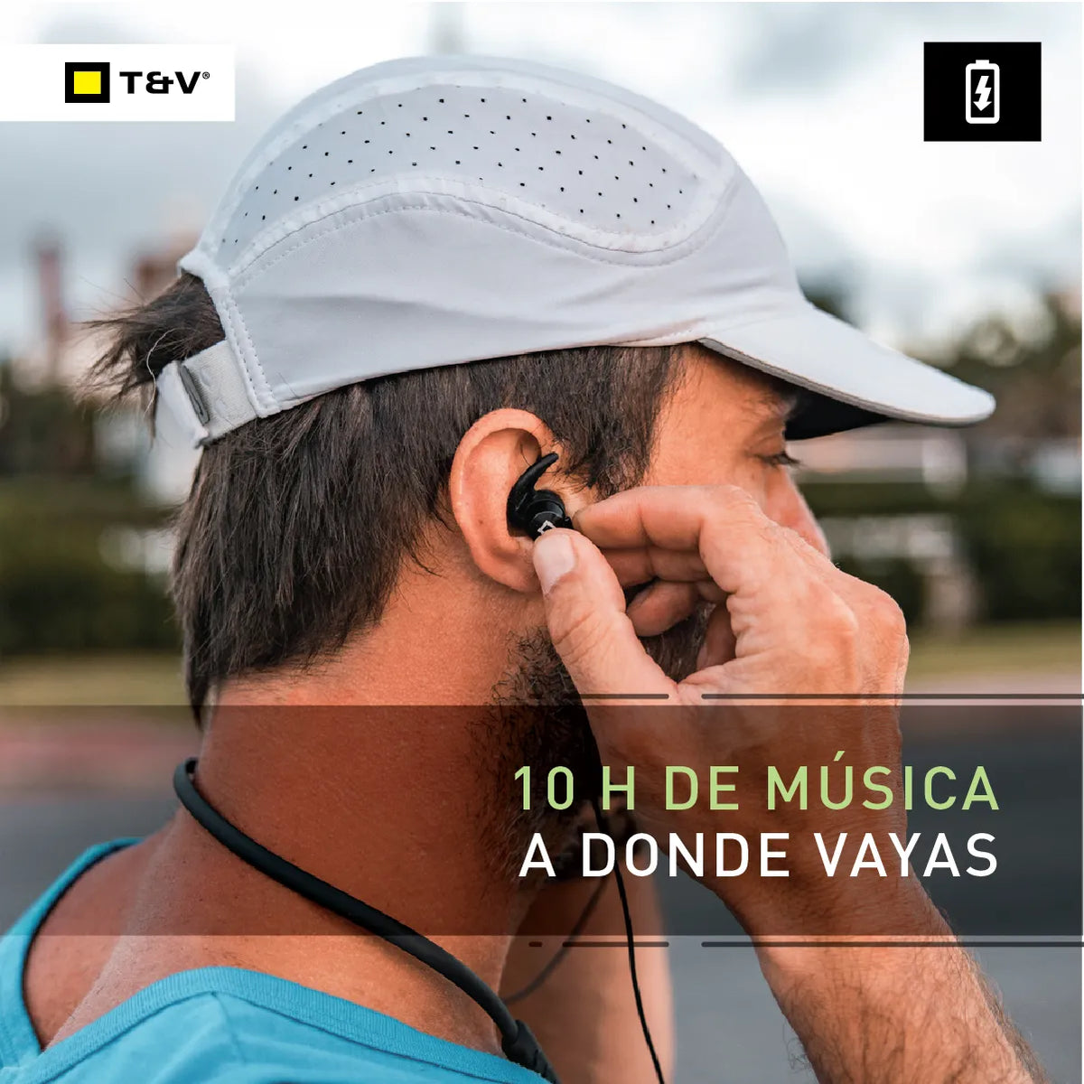 Audífonos VR100 en posición de uso con banda ergonómica flexible