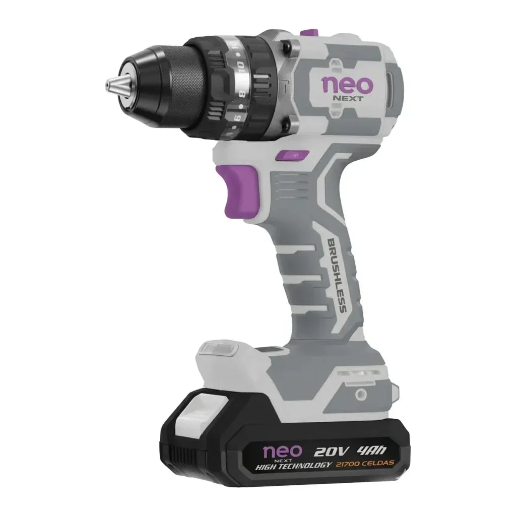 NEO NEXT Taladro Percutor Atornillador Inalámbrico 20 V 4 Ah 13 mm 80 Nm, T1280/20K2-4
