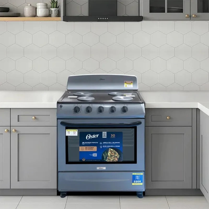 Oster Estufa Eléctrica 30" 4 Discos, OS-ELBC30220S