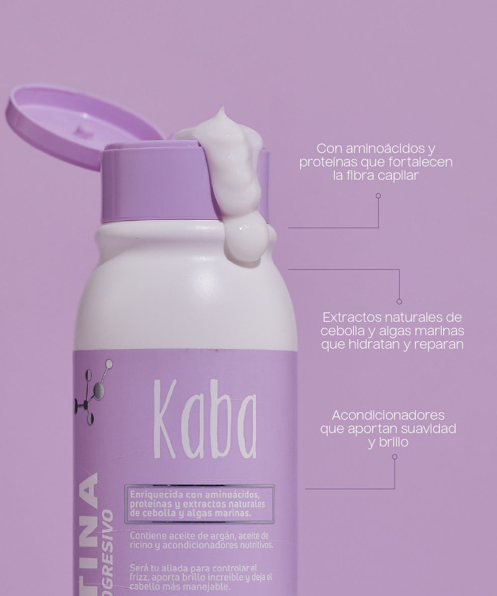 KABA Keratina Alisador Progresivo 250 ml - parte trasera