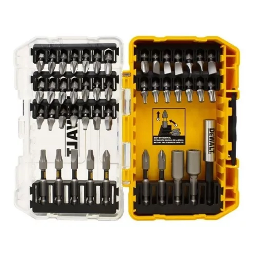 De Walt Juego de Puntas Magnético TOUGH GRIP™ con Sistema ToughCase 45 Piezas, DWA45SET