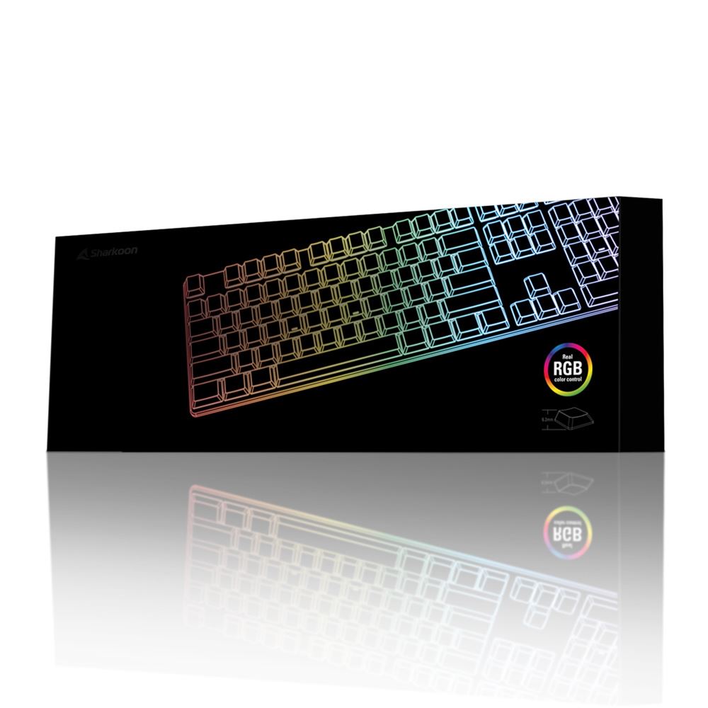 Teclado Gaming Sharkoon PureWriter TKL | Mecánico | RGB | USB | Switch Azul | Inglés