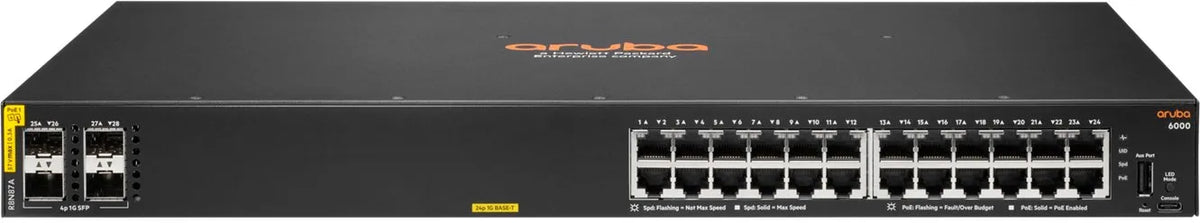 Aruba SW 6000 24G POE CL4 4SFP 370W