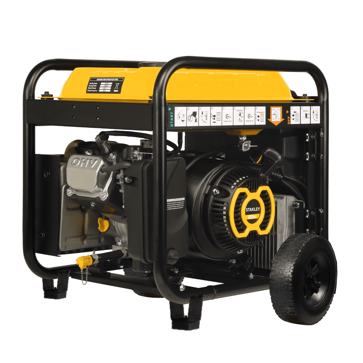 Stanley Generador inverter 4000W STXGIHG40G panel de control