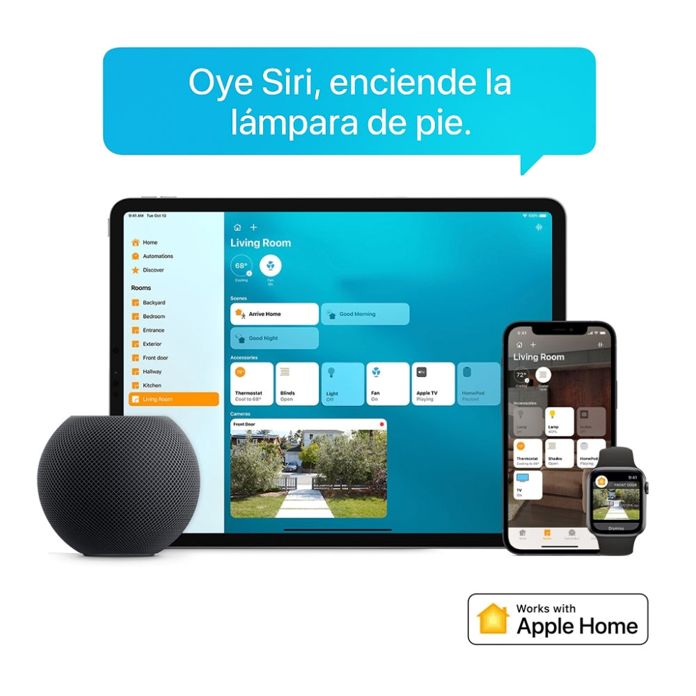 Mini enchufe inteligente Tapo P125 comparación de tamaño con enchufe tradicional