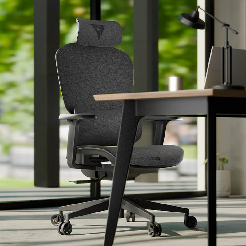 ThunderX3 YTC Loft Silla Ergonómica de Oficina Gris Oscuro con Ajuste 8D