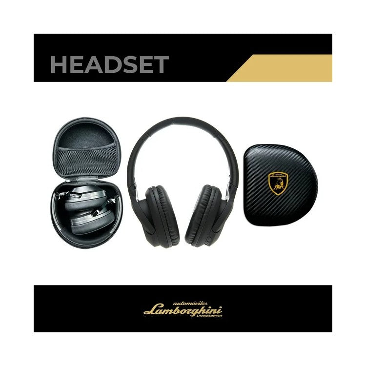 Lamborghini Huracán ANC Noctis LB-HSANC-N Audífonos Bluetooth 5.0 con Cancelación Activa de Ruido