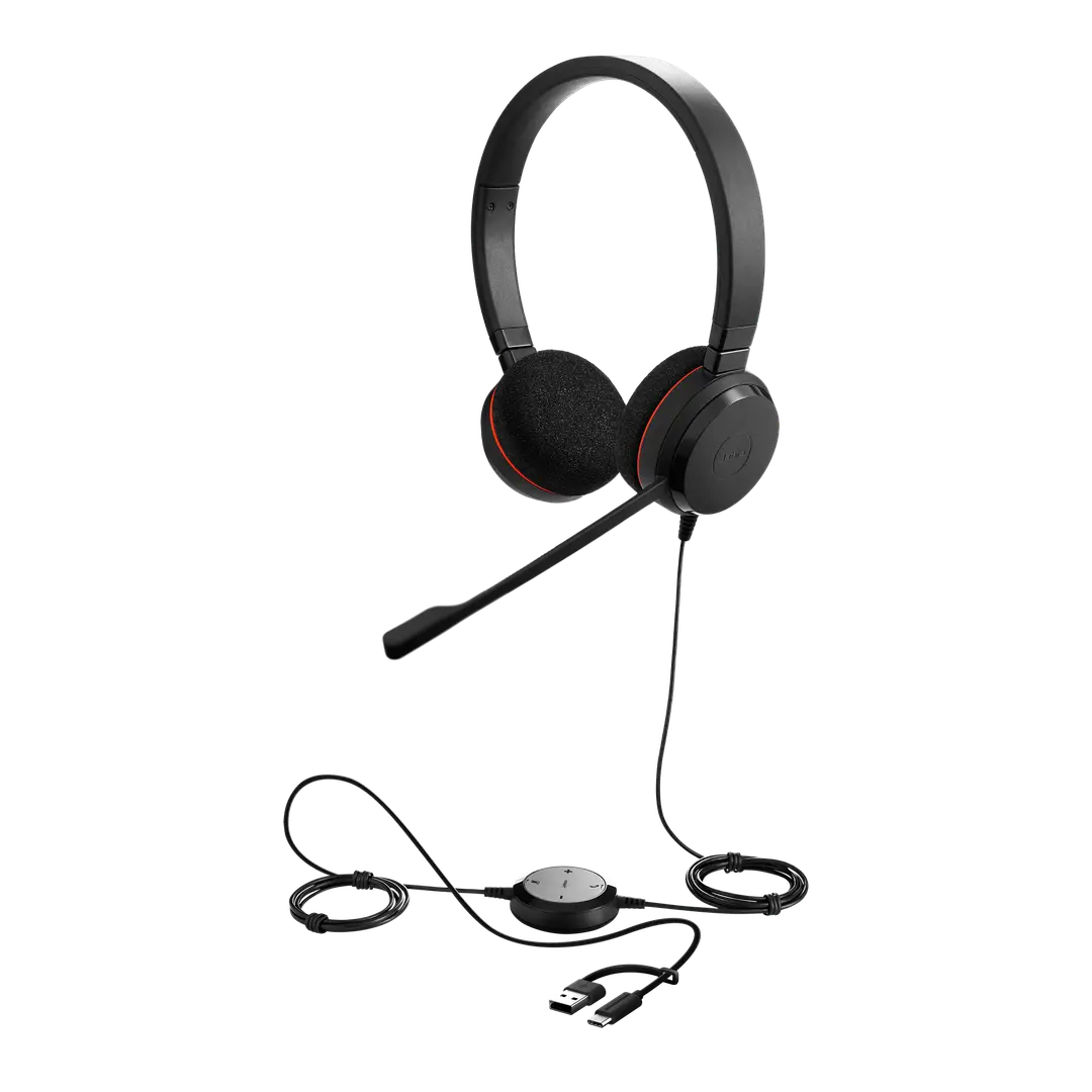HEADSET JABRA EVOLVE20 DUO MS USB A/C