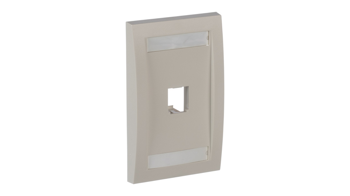 Panduit CFPE1IWY Placa Frontal Mini-Com® Ejecutiva de 1 Puerto, 1 Gang, Off White