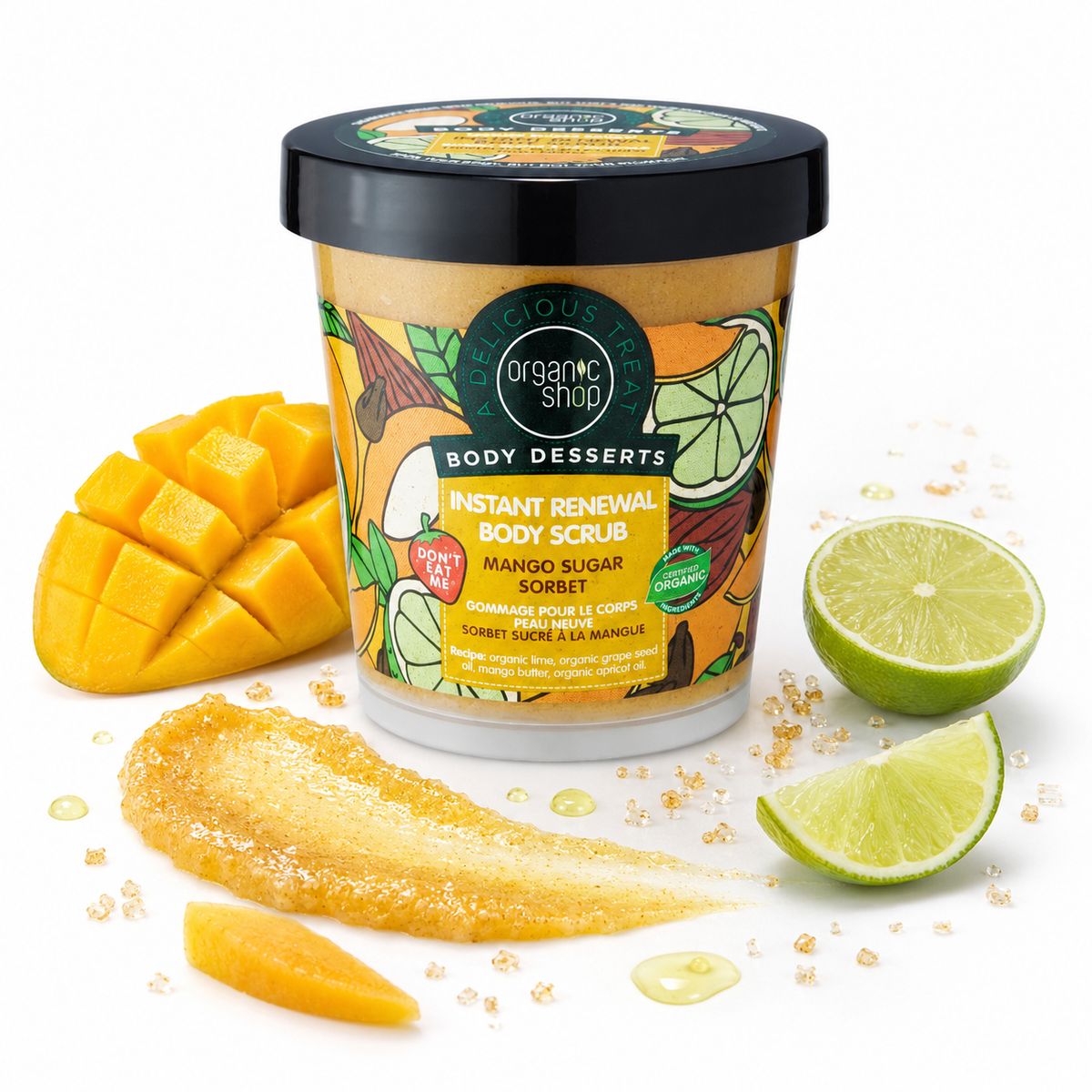 Organic Shop Exfoliante corporal sorbete mango 450 ml