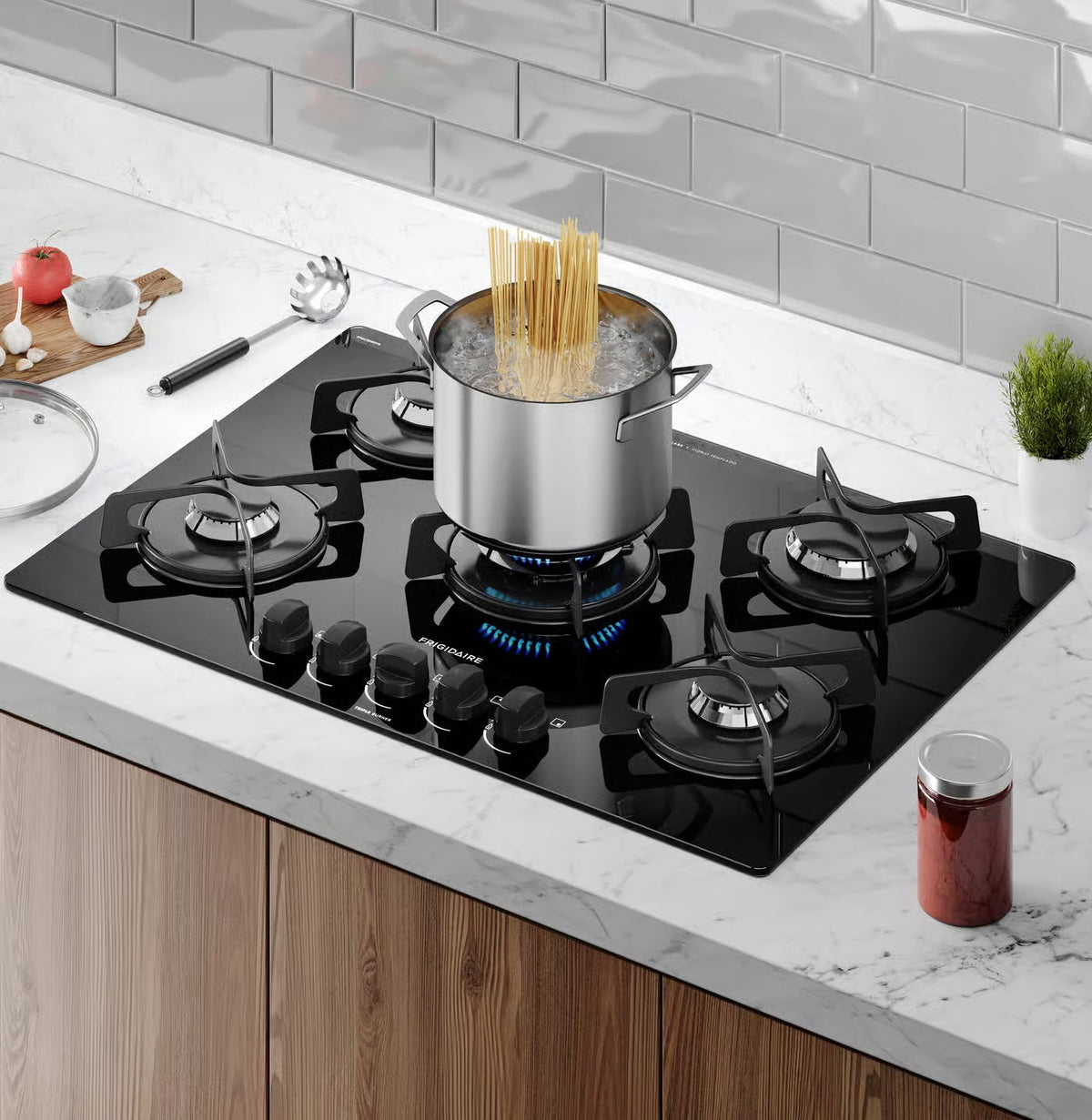 Frigidaire Plantilla de Gas 30" 5 Quemadores Negro, FTGC3050VB