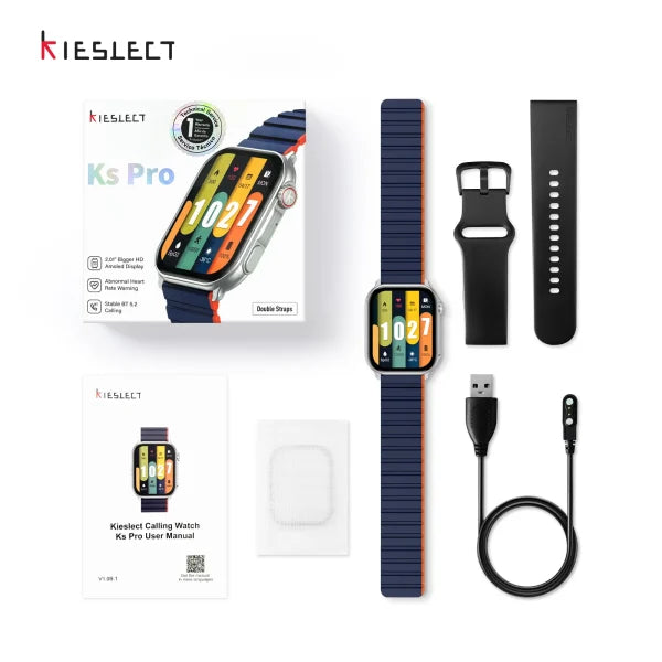 Kieslect Smartwatch con Llamadas 2.01" AMOLED Plateado, KS Pro