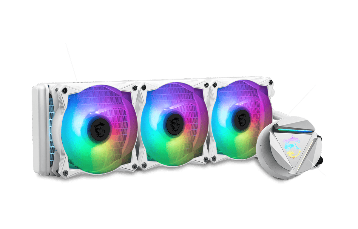 Radiador triple ventilador MSI CoreLiquid C360 V2 White Edition para gaming PC