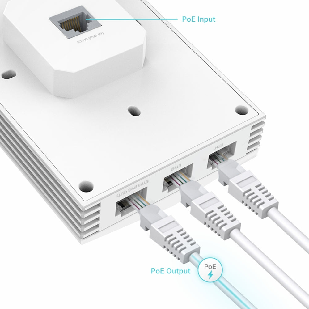 Punto de acceso WiFi TP-Link EAP655-Wall vista lateral mostrando grosor y montaje