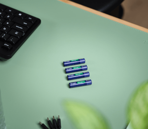Pilas Trust AAA Recargables USB-C Azul (4-Pack), 25671