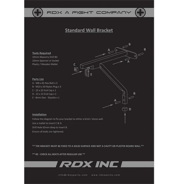 RDX Soporte de Pared para Saco de Boxeo