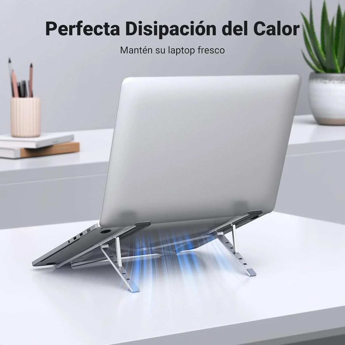 Base laptop UGREEN LP451 vista trasera con pads antideslizantes