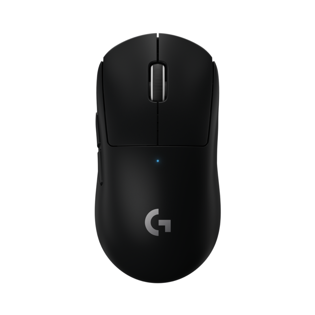 Mouse gamer Logitech G Pro X Superlight negro vista frontal con receptor USB