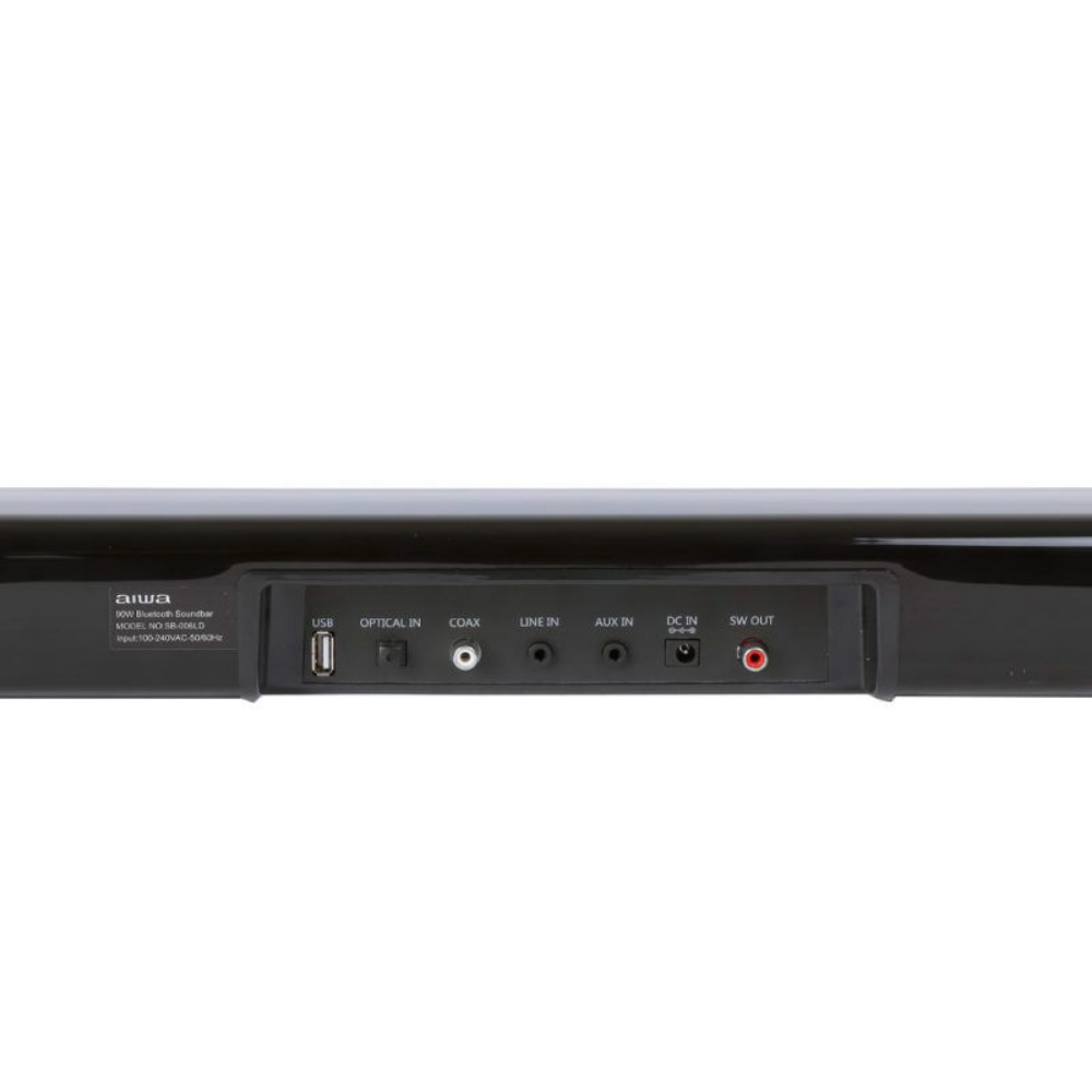 AIWA AWSBH1 barra de sonido 40W - conexiones traseras