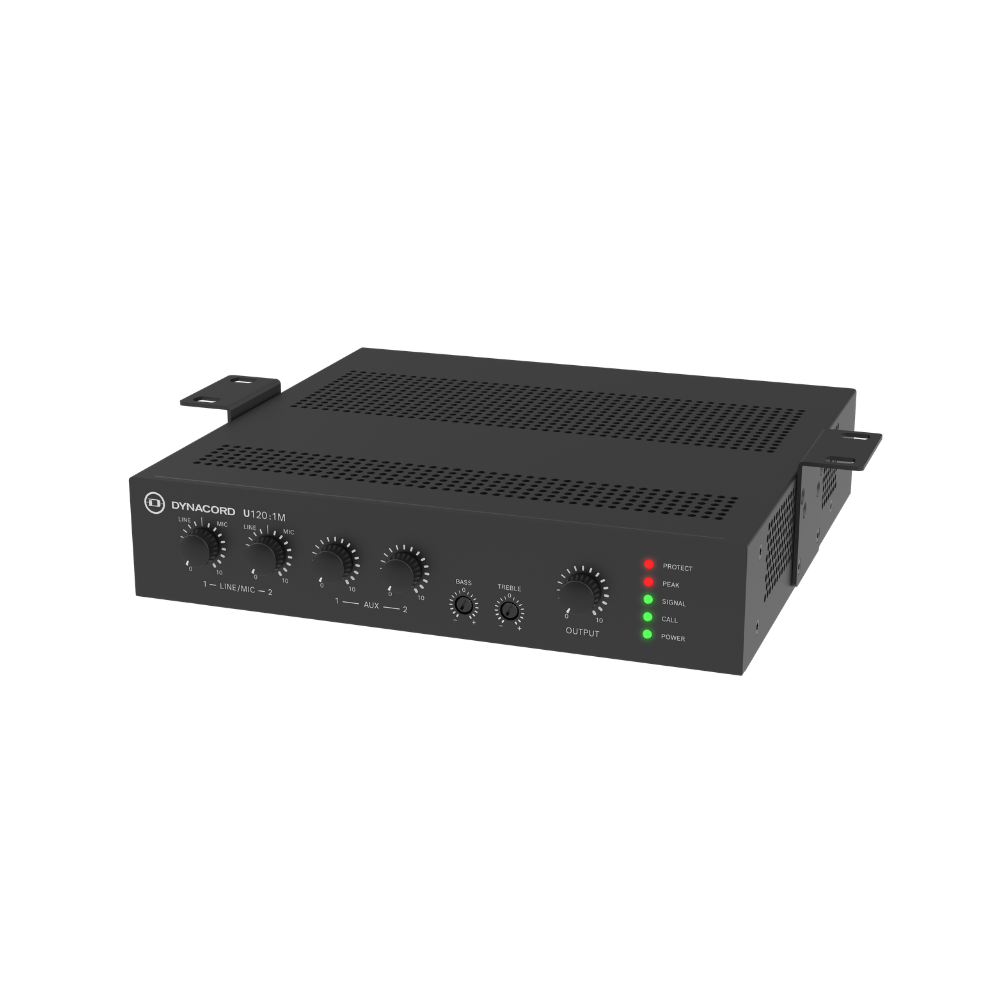 Dynacord U120:1M-US mezcladora amplificada 4 entradas 120W 1CH 4Ω 8Ω 70V y 100V