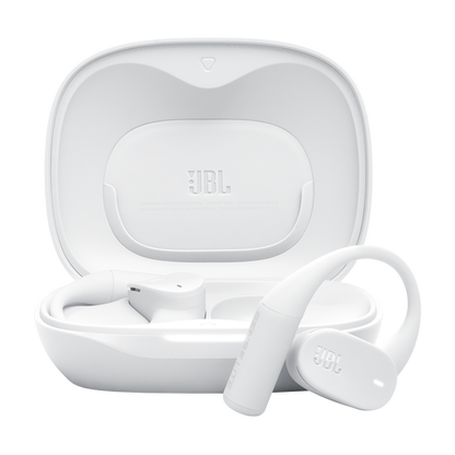 Audífonos JBL Sense Lite blancos open-ear con estuche de carga