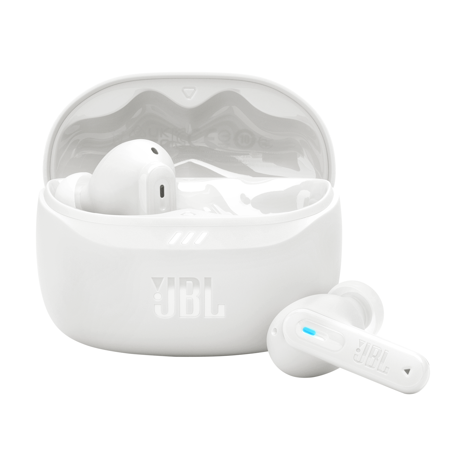 Audífonos JBL Tune Beam 2 blanco, vista frontal principal