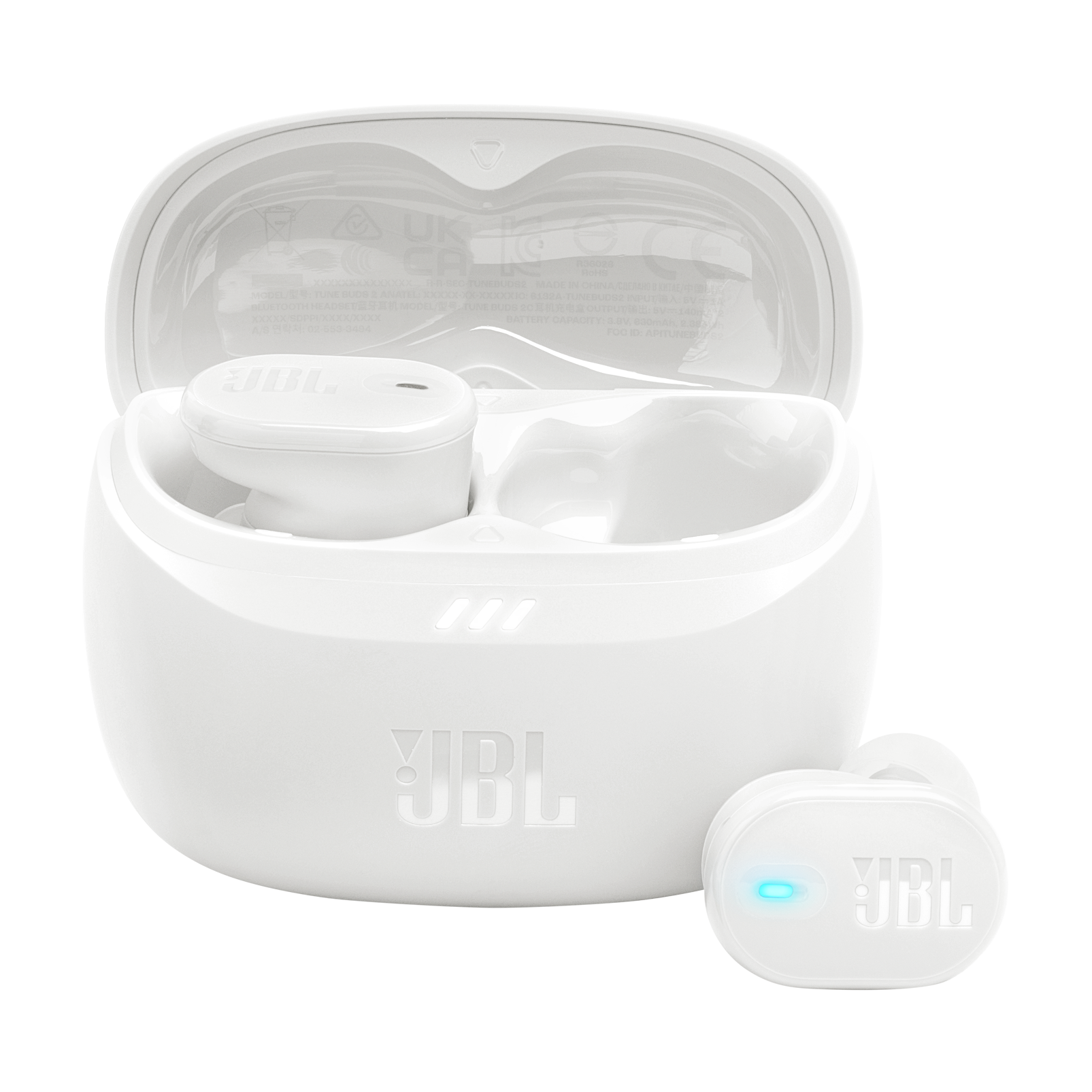Audífonos JBL Tune Buds 2 blancos - vista frontal principal