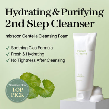 Mixsoon Espuma Limpiadora de Centella 150ml - textura del producto