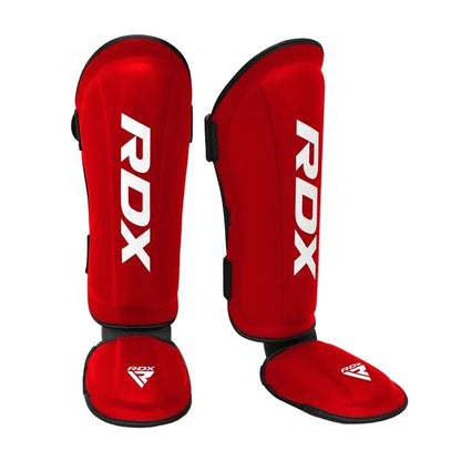 RDX Espinilleras con Empeine Rojo/Blanco, T1