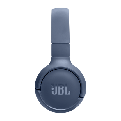 JBL Tune 520BT azul vista de perfil izquierdo con controles laterales