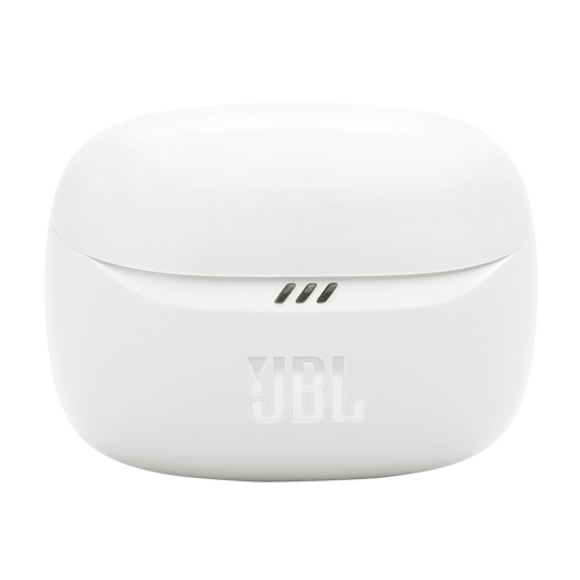 Estuche de carga JBL Tune Beam 2 blanco, vista frontal