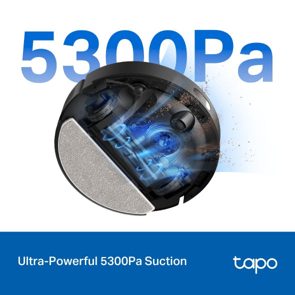 Tp Link robot aspirador y friegasuelos 5300Pa doble sistema de navegación + base de autovaciado - Tapo RV30 Max Plus