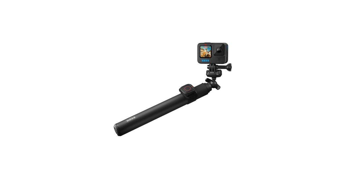 Empuñadura antideslizante de vara GoPro con textura ergonómica negra