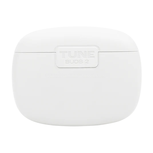 Estuche de carga de los audífonos JBL Tune Buds 2 blancos