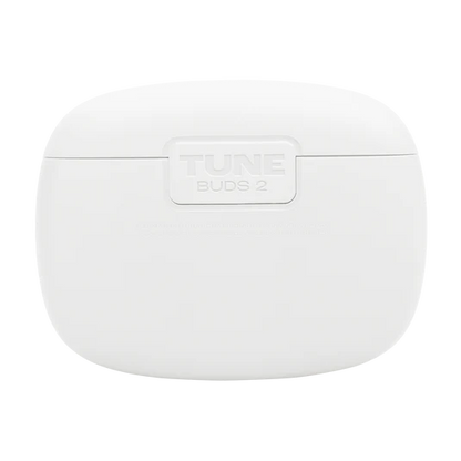 Estuche de carga de los audífonos JBL Tune Buds 2 blancos