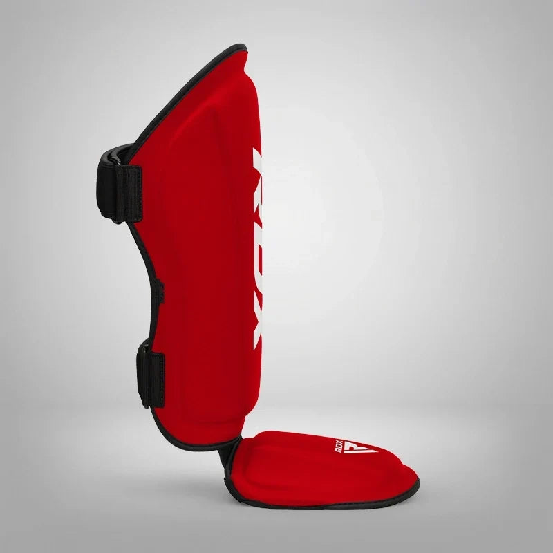 RDX Espinilleras con Empeine Rojo/Blanco, T1