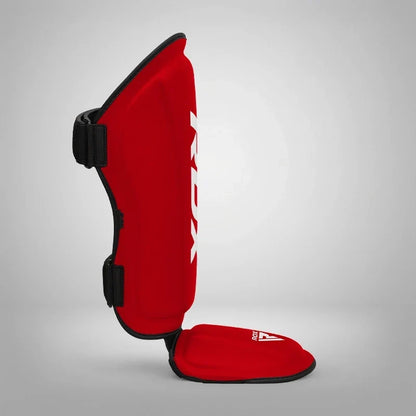 RDX Espinilleras con Empeine Rojo/Blanco, T1