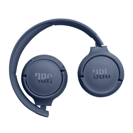 JBL 520BT bluetooth auriculares azul vista diagonal desde arriba