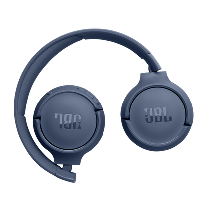 JBL 520BT bluetooth auriculares azul vista diagonal desde arriba