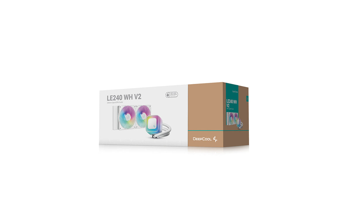 Enfriamiento Líquido RGB DeepCool LE240 WH V2 | AIO 240 mm | Blanco | Compatible Intel/AMD
