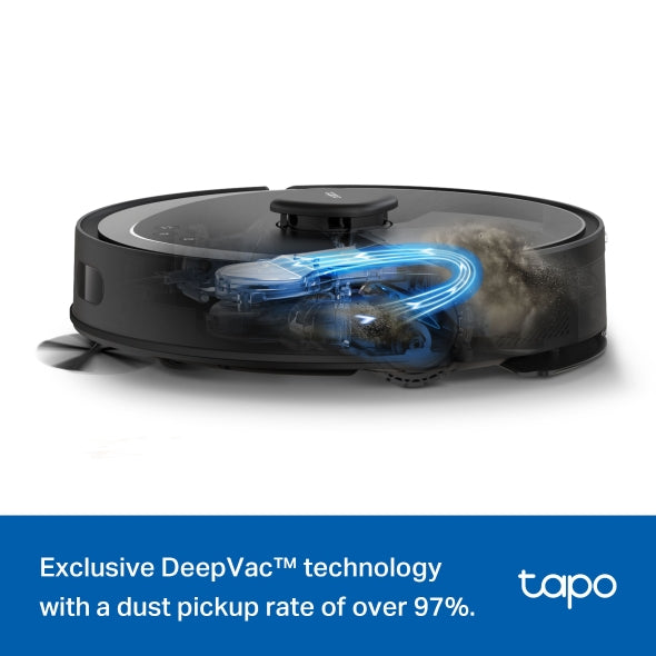 Tp Link robot aspirador y friegasuelos 5300Pa doble sistema de navegación + base de autovaciado - Tapo RV30 Max Plus