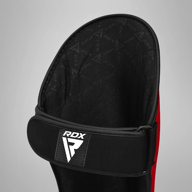 RDX Espinilleras con Empeine Rojo/Blanco, T1