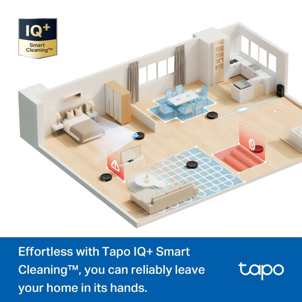 Tp Link robot aspirador y friegasuelos 5300Pa doble sistema de navegación + base de autovaciado - Tapo RV30 Max Plus