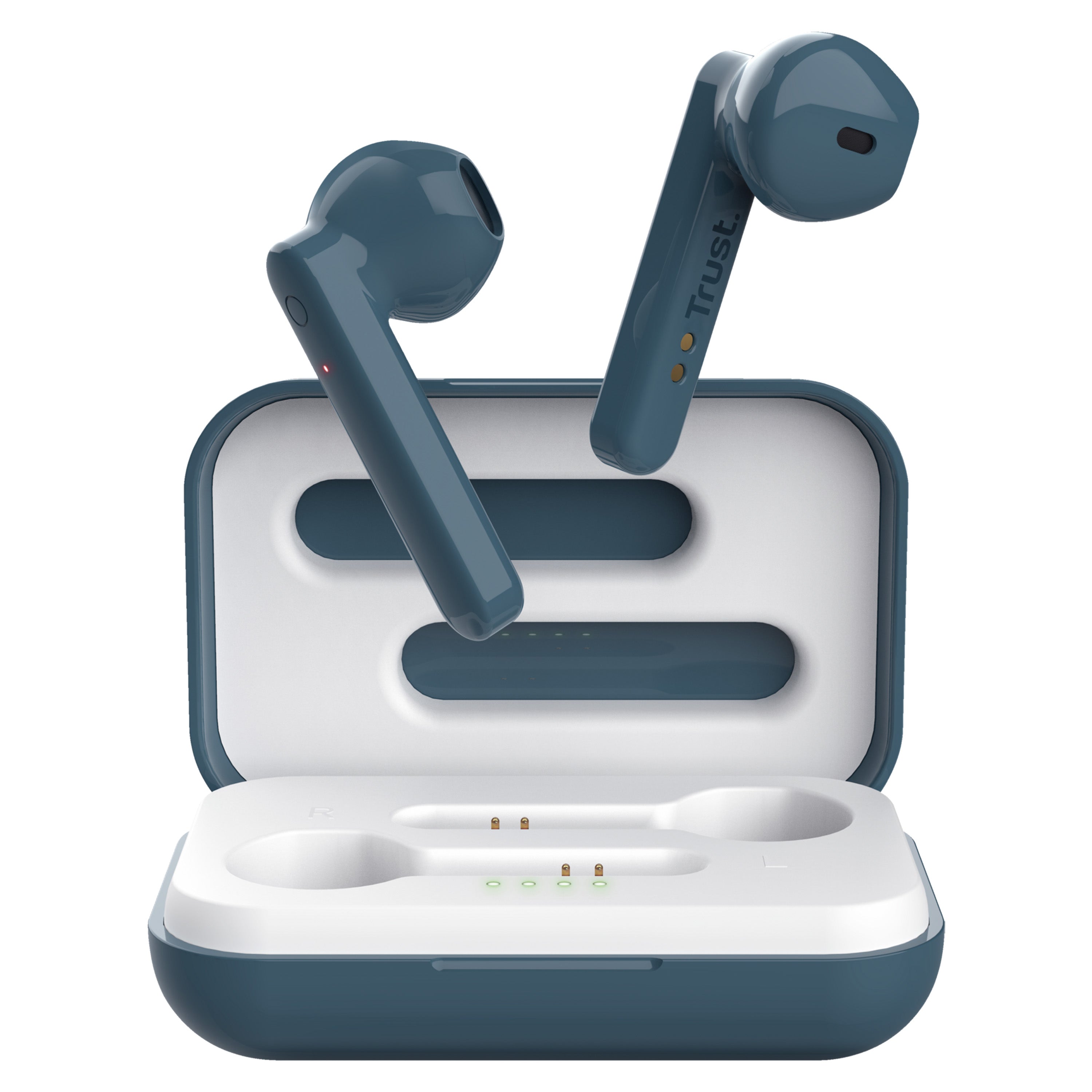 Audífonos Trust BT Control Táctil azul modelo 23780 vista frontal
